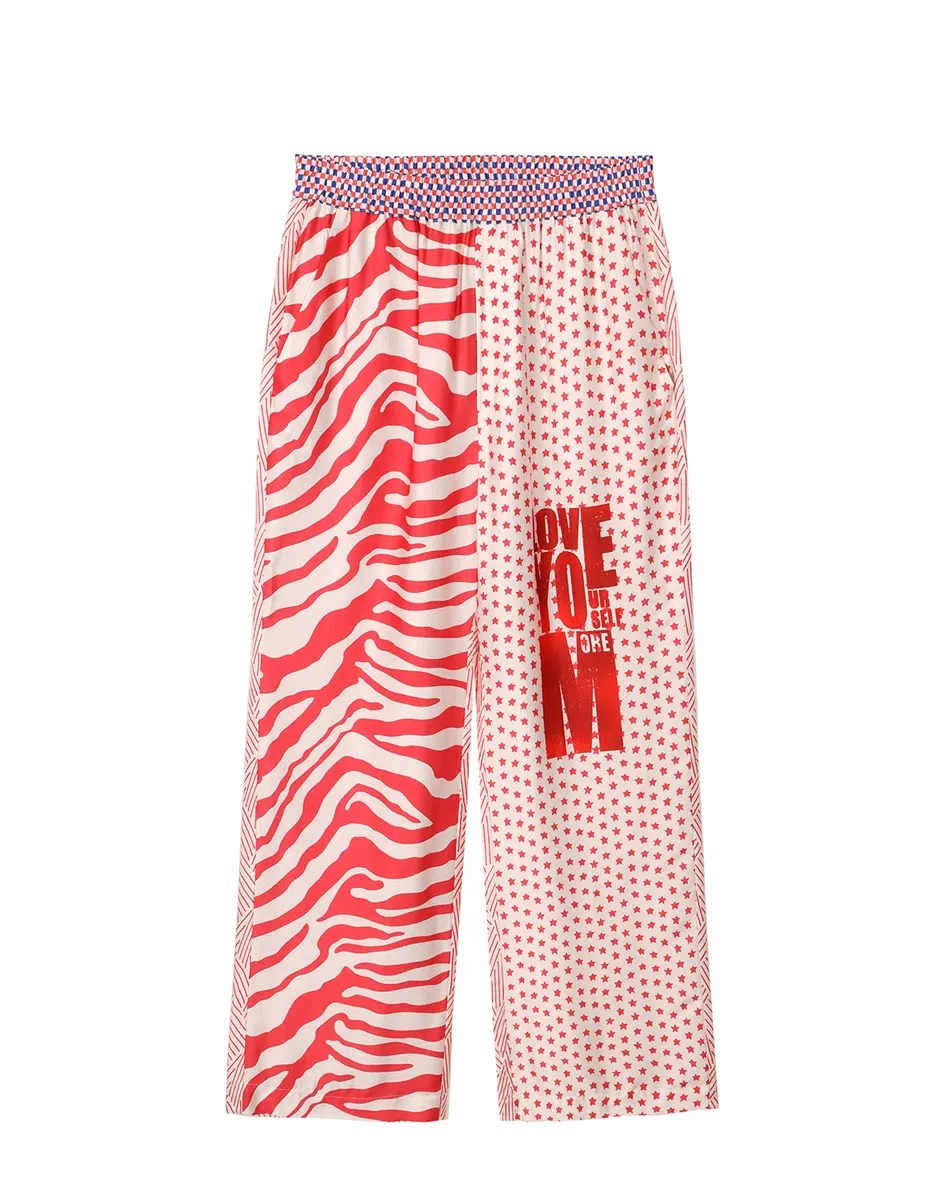 Bailey Straight Leg Rouge Printed Pants