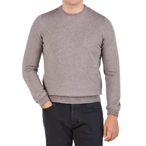 Beige Extra Fine Merino Crew Neck