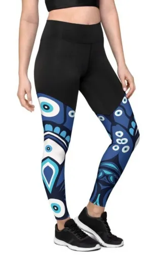 Blue Eye Compression Leggings