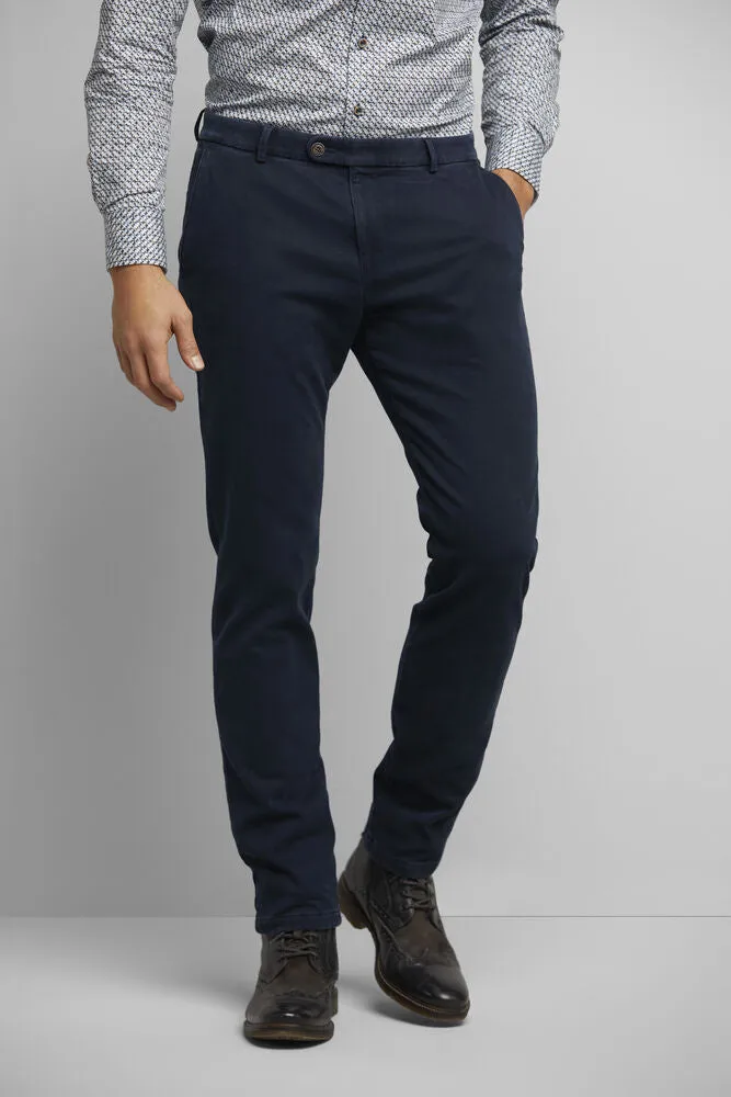 Bugatti - Cashmere Feel Stretch Chino, Navy