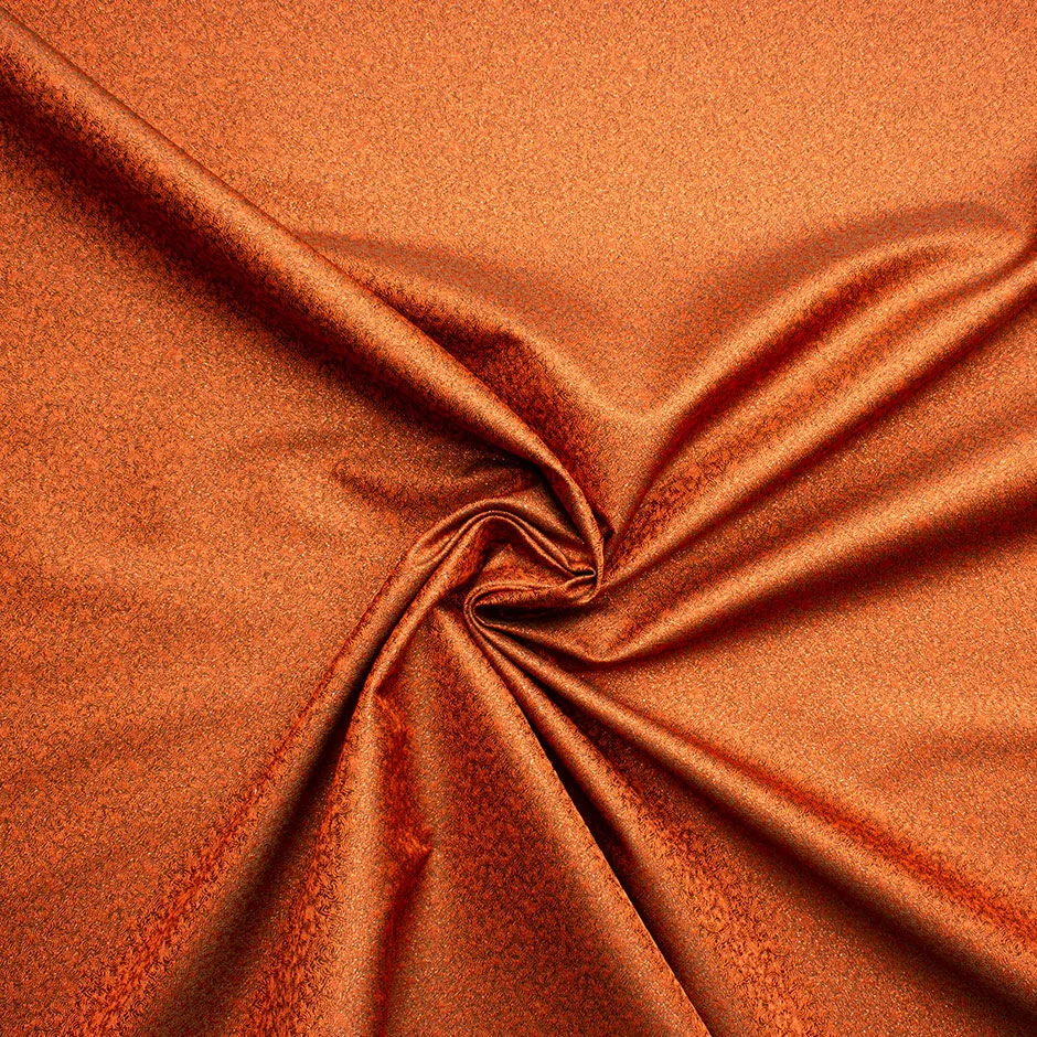 Burnt Orange Metallic Brocade