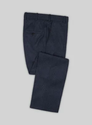 Caccioppoli Calic Glen Blue Wool Pants