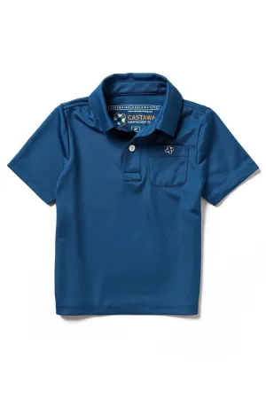 Castaway Boys Polo Shirt Washed Navy