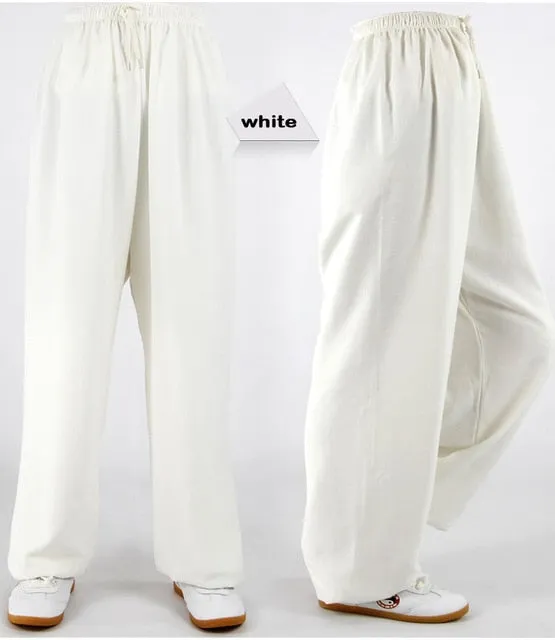 Classic Cotton&Linen Pants Bloomers Yoga Clothing Tai Chi Square Dance Yoga Pants Kung Fu Running trousers Both Men and Women