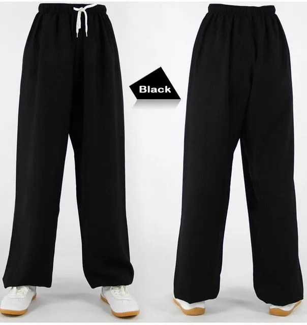 Classic Cotton&Linen Pants Bloomers Yoga Clothing Tai Chi Square Dance Yoga Pants Kung Fu Running trousers Both Men and Women