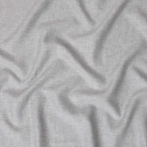 Cloud grey Plain Premium pure linen fabric 60Lea-D15877