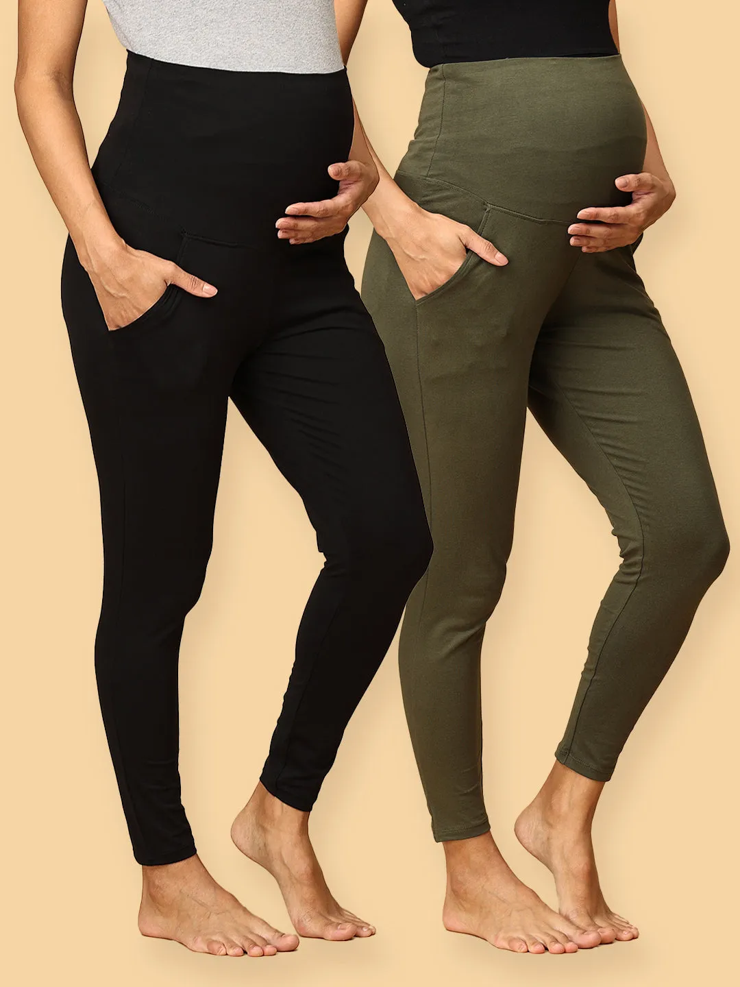 Comfy Maternity Leggings Combo of 2