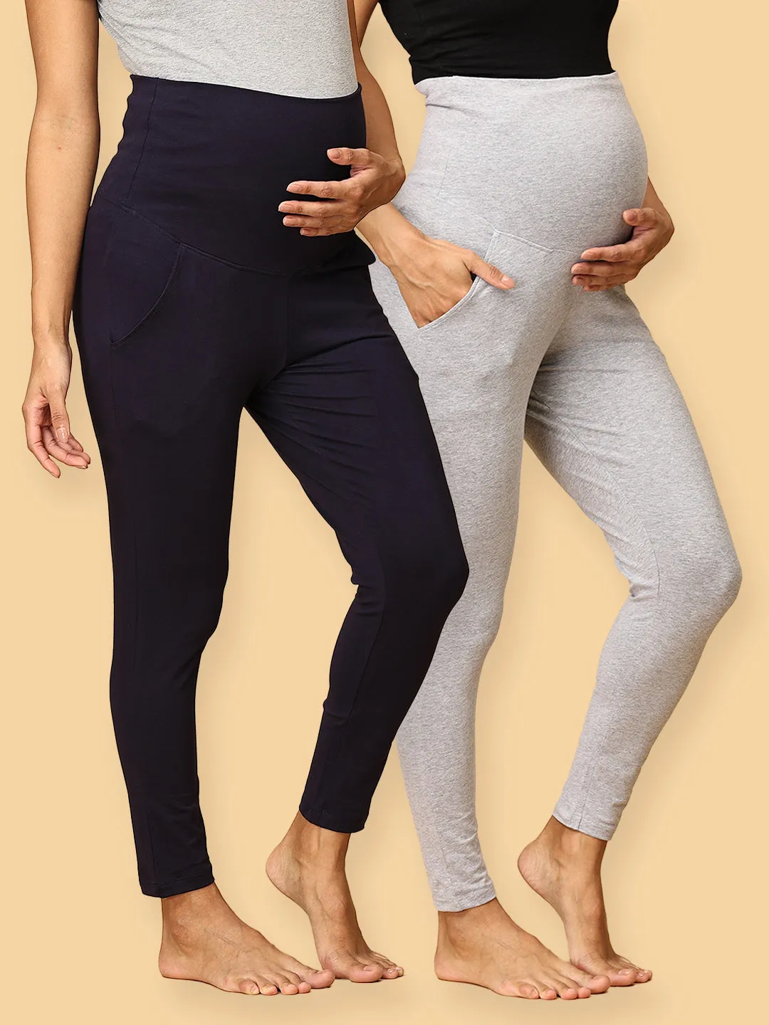 Comfy Maternity Leggings Combo of 2