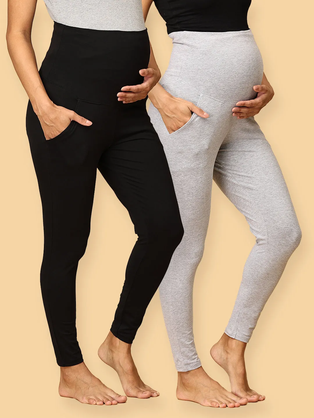 Comfy Maternity Leggings Combo of 2