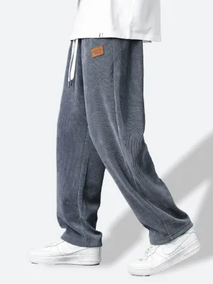 Corduroy Men's Loose Straight Leg Wide Leg Casual Trousers