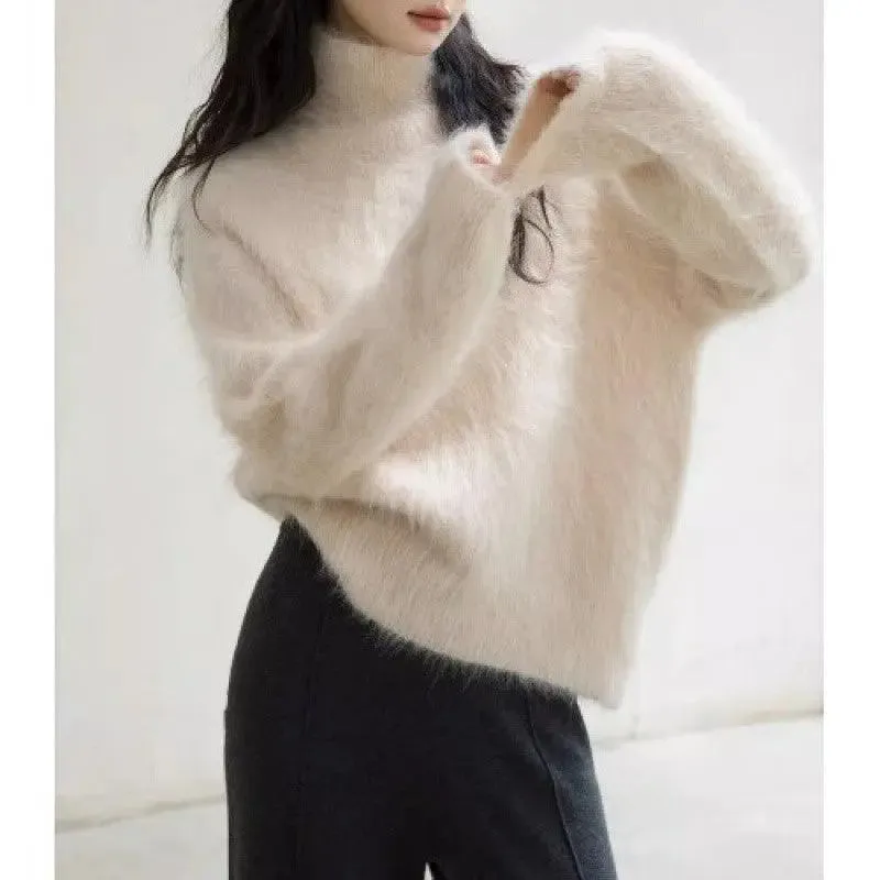 Cozy Chic Mohair Turtleneck Sweater