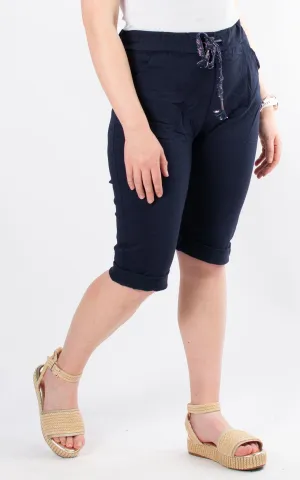 Crinkle Magic Shorts | Navy