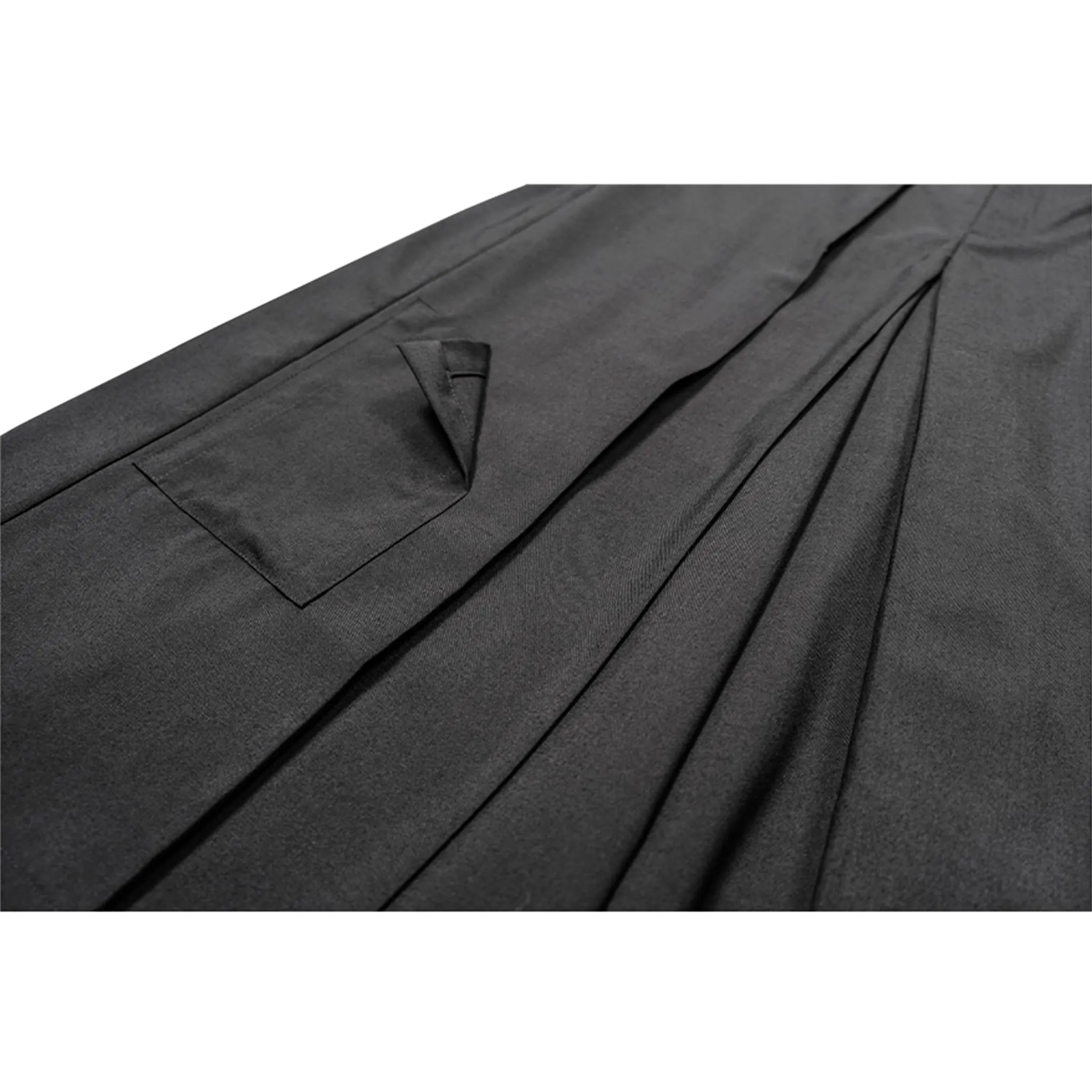 Deconstructed Wide-Leg Skirt Pants With Pleats In Back