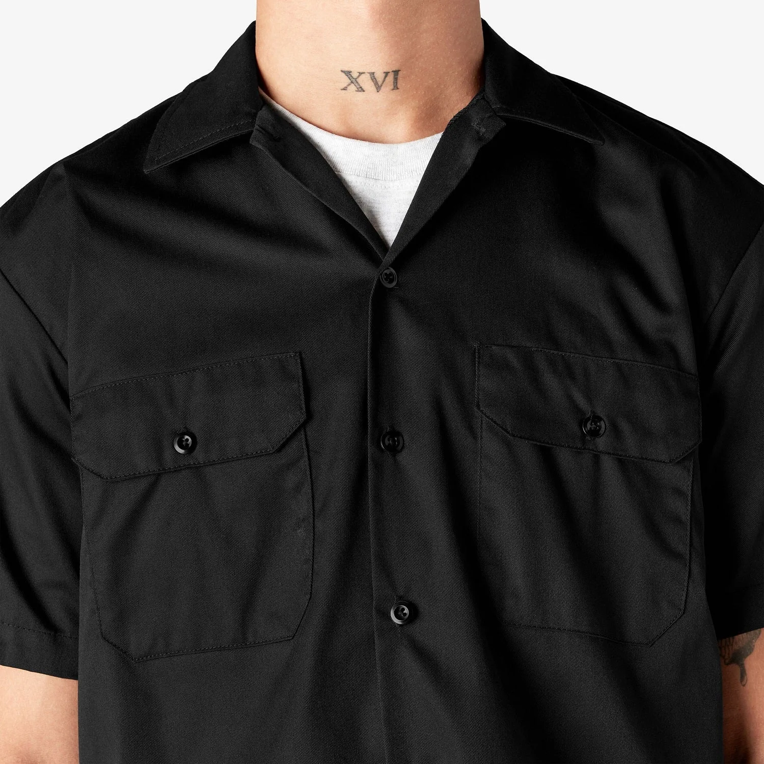 Dickies Men's Short Sleeve Work Shirt_Black