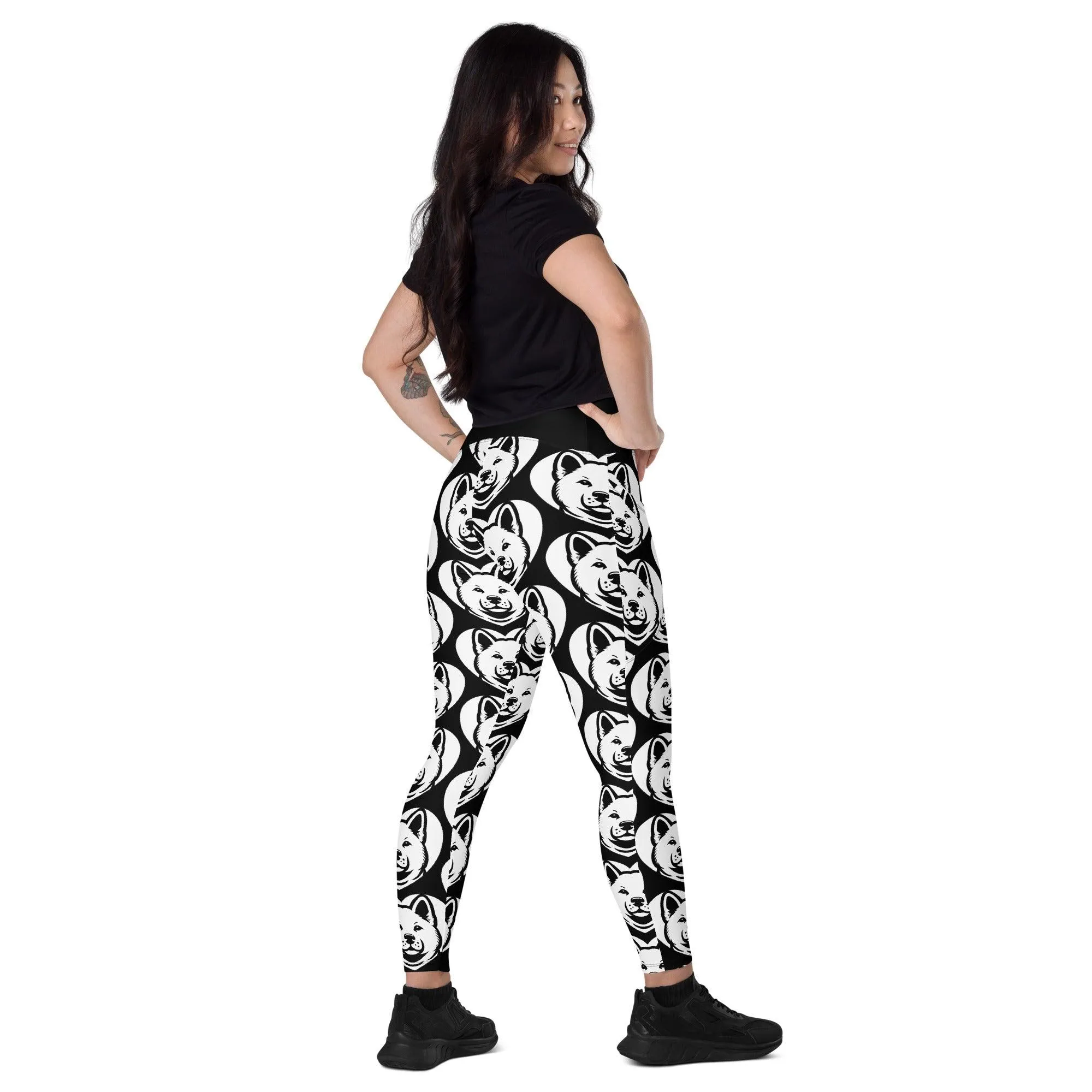 DOG BREED LEGGINGS with pockets - AKITA - HERTTAHOUND