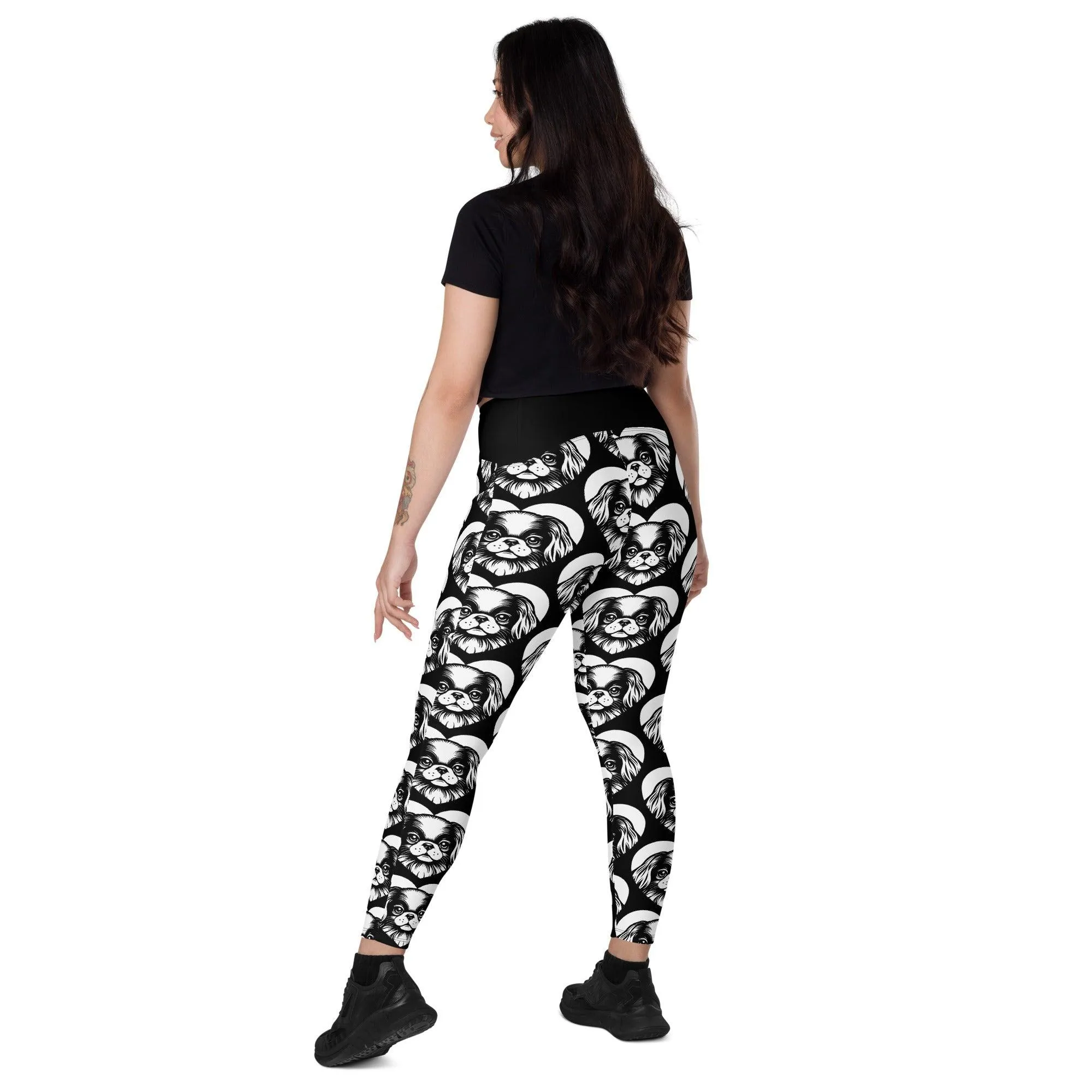 DOG BREED LEGGINGS with pockets - JAPANESE CHIN - HERTTAHOUND