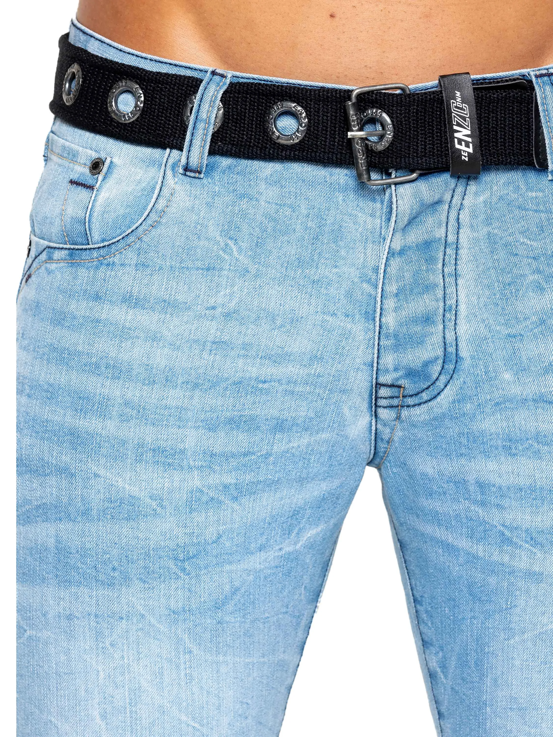 Enzo | Mens Denim Straight Fit Jeans