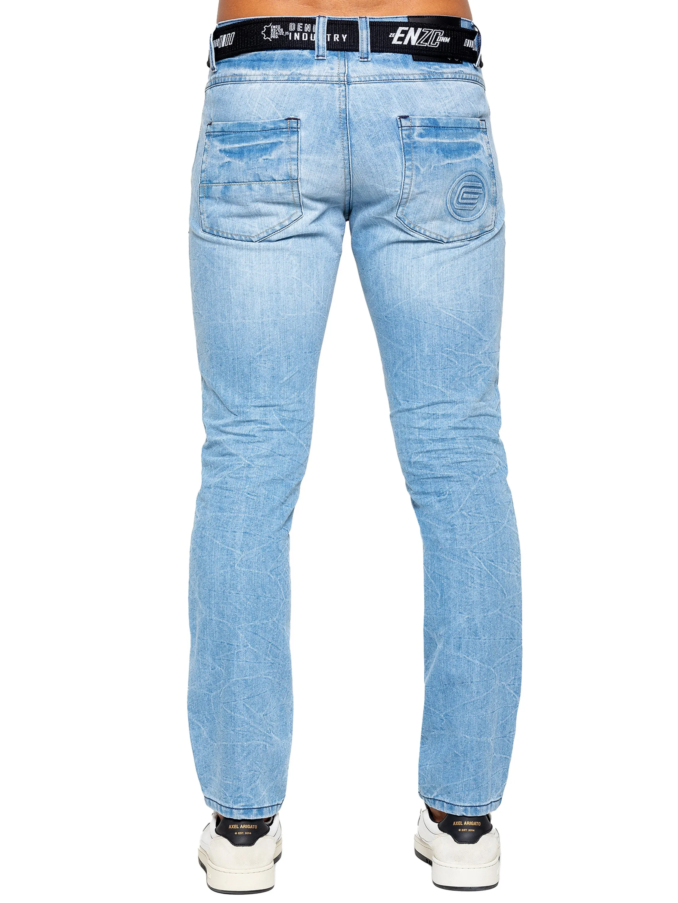 Enzo | Mens Denim Straight Fit Jeans