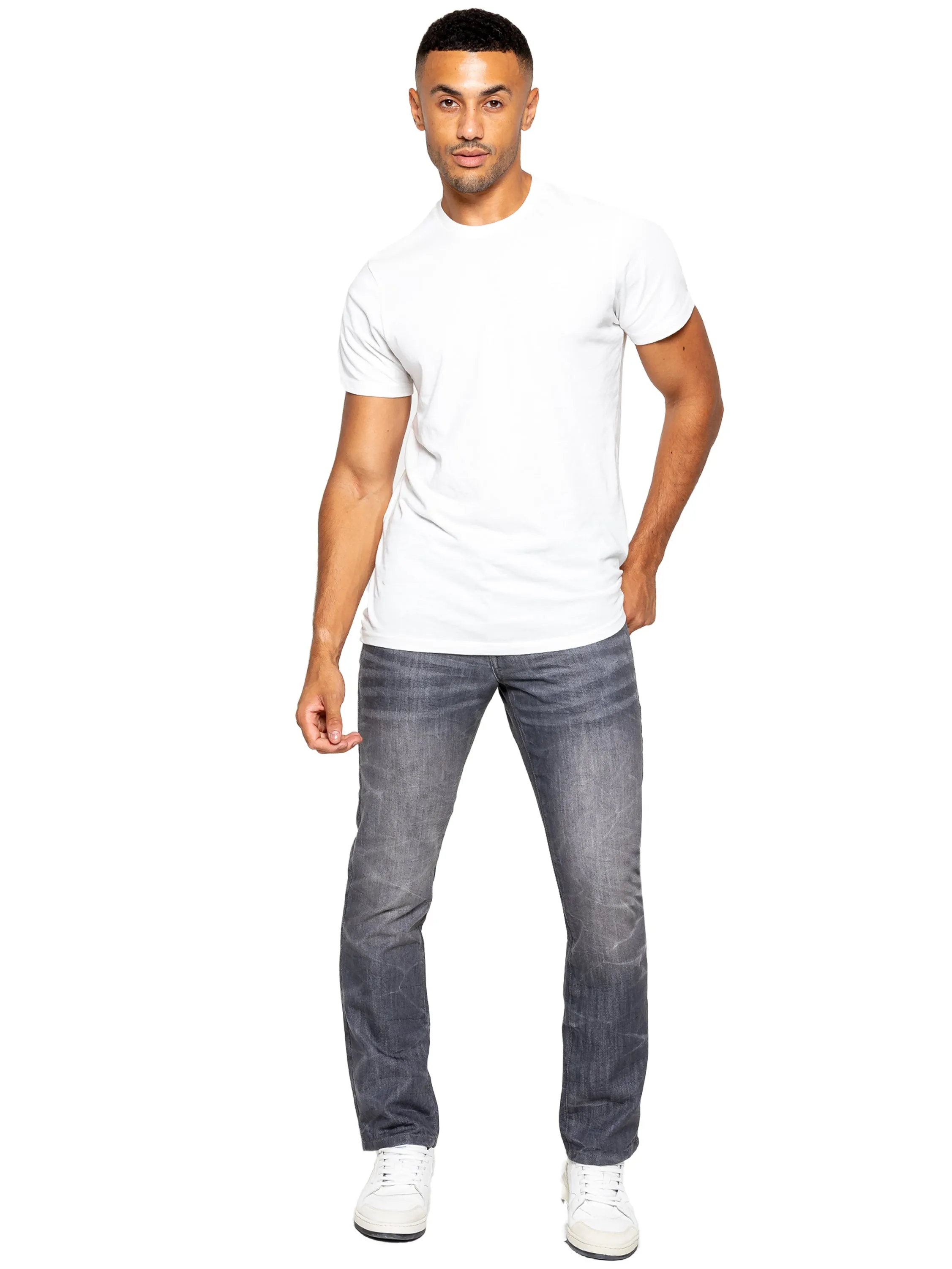 Enzo | Mens Denim Straight Fit Jeans