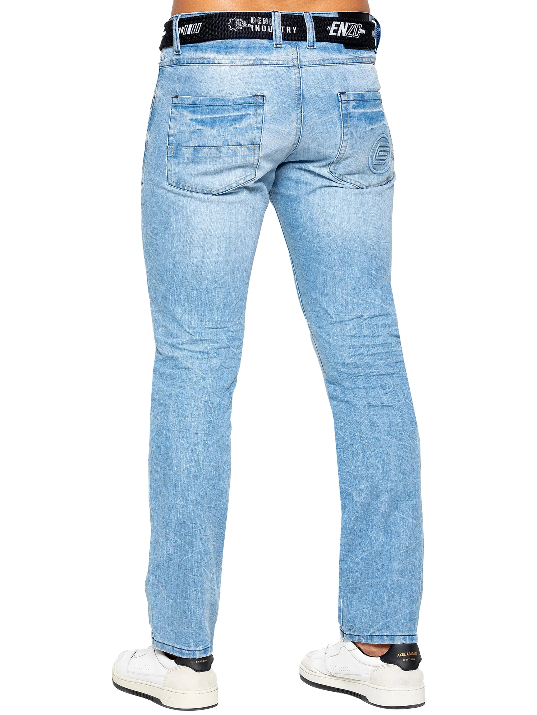 Enzo | Mens Denim Straight Fit Jeans