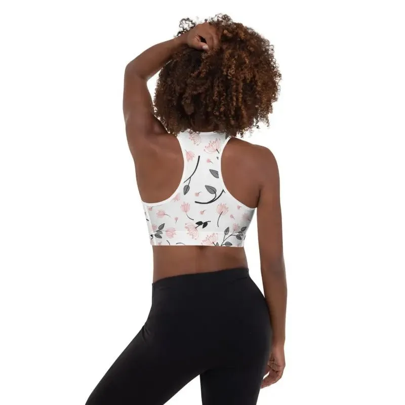 Floral Fitness Set - Moisture-Wicking Sports Bra & High Waist Leggings