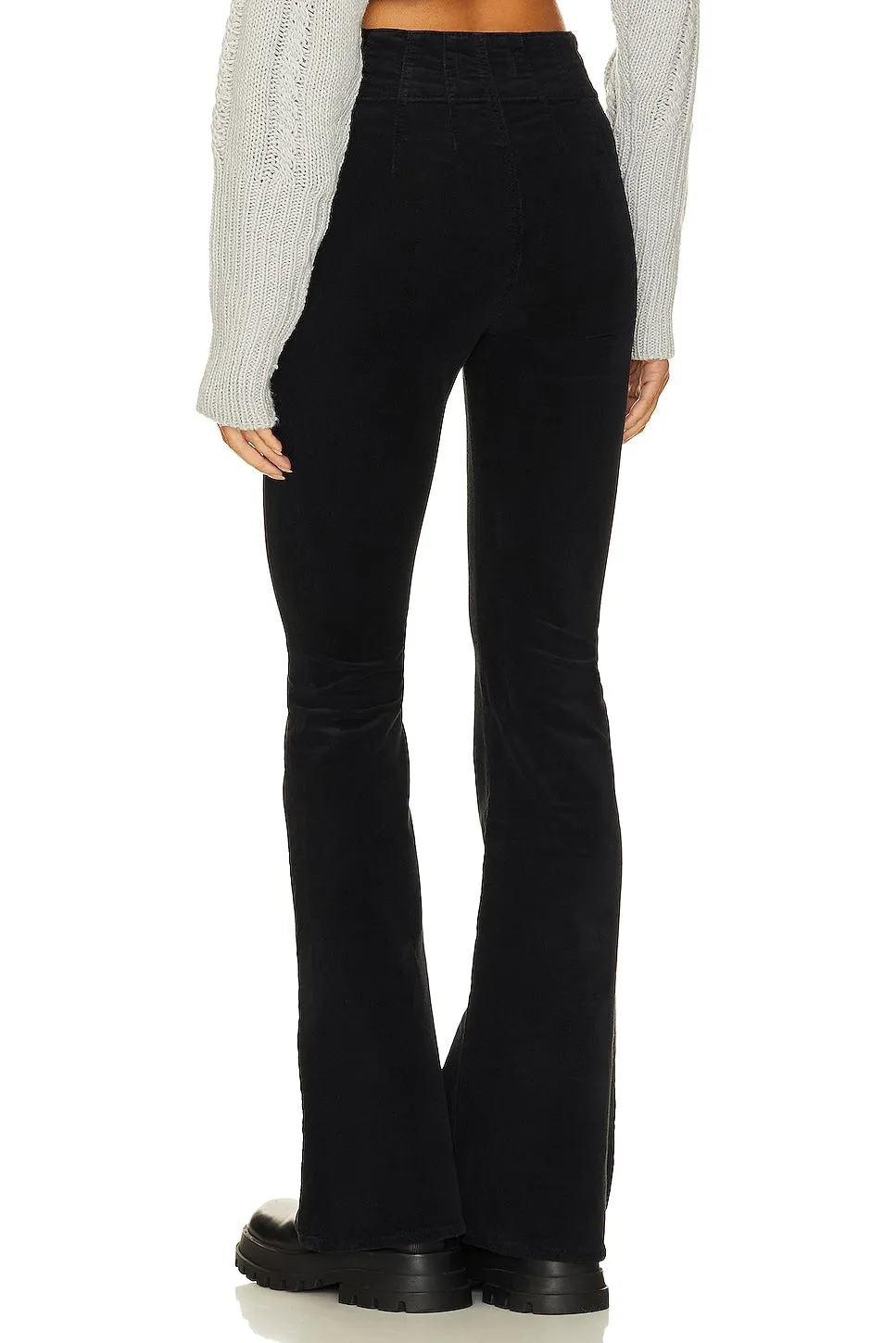 Free People Jayde Cord Flare Pants, Beluga