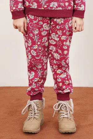 Girl'S Self Printed Sweat Pant