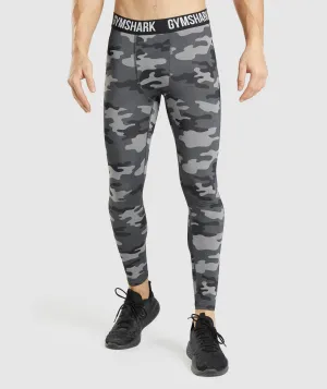 Gymshark Element Baselayer Leggings - Grey Print