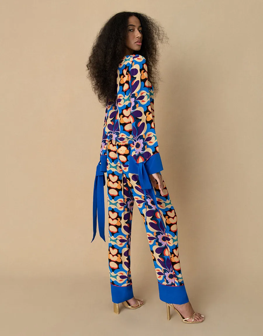 Havana Crepe Trouser - Seventies Blue - SALE