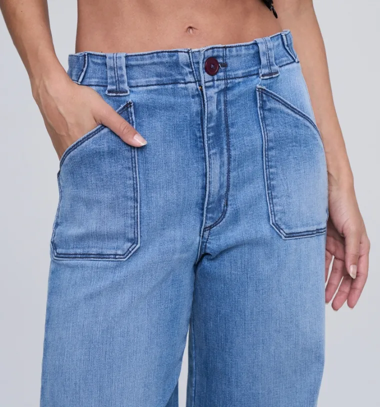 Holland Park High Rise Ultra Stretch Wide Leg Jeans