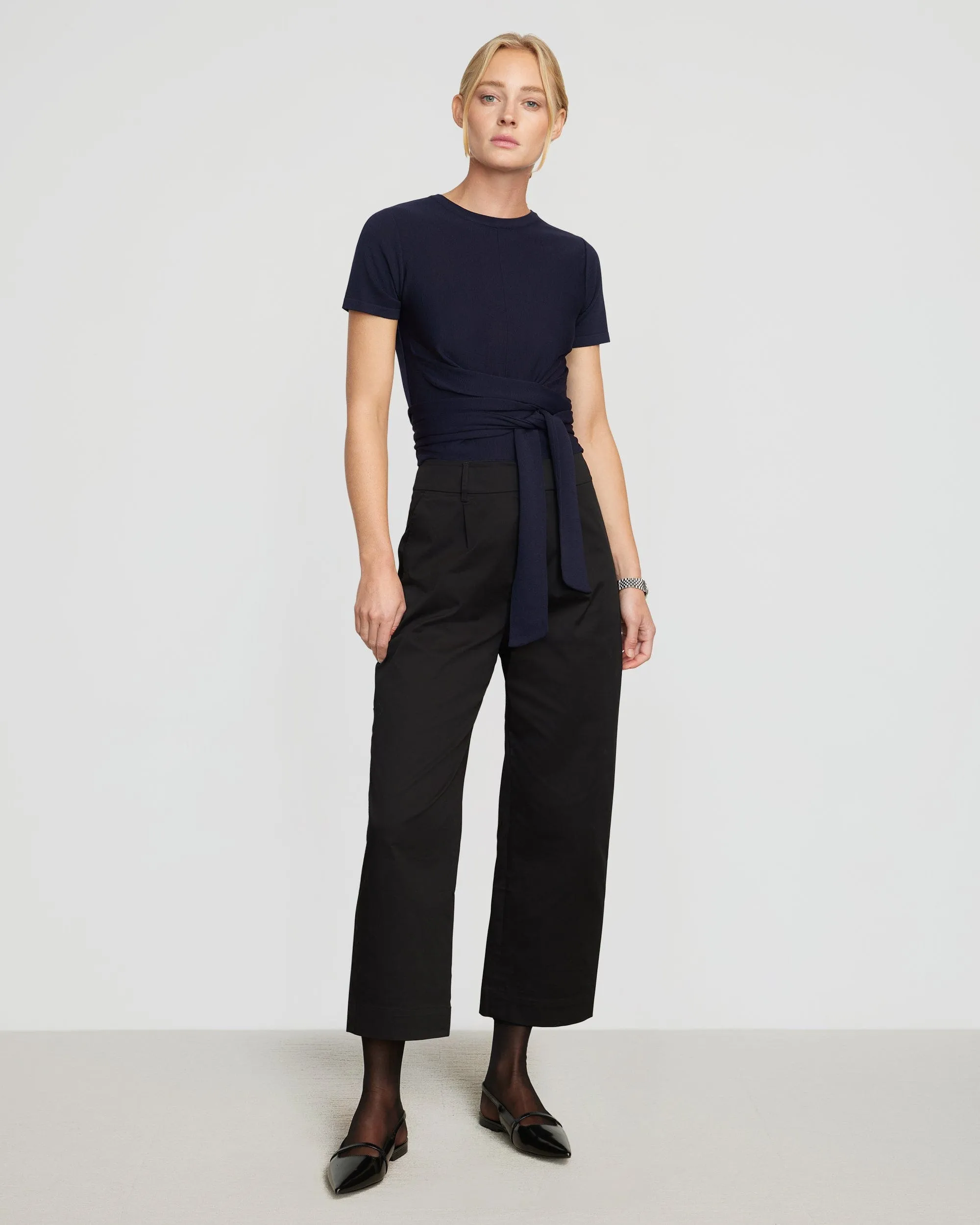 Jude Cropped Wrap Top