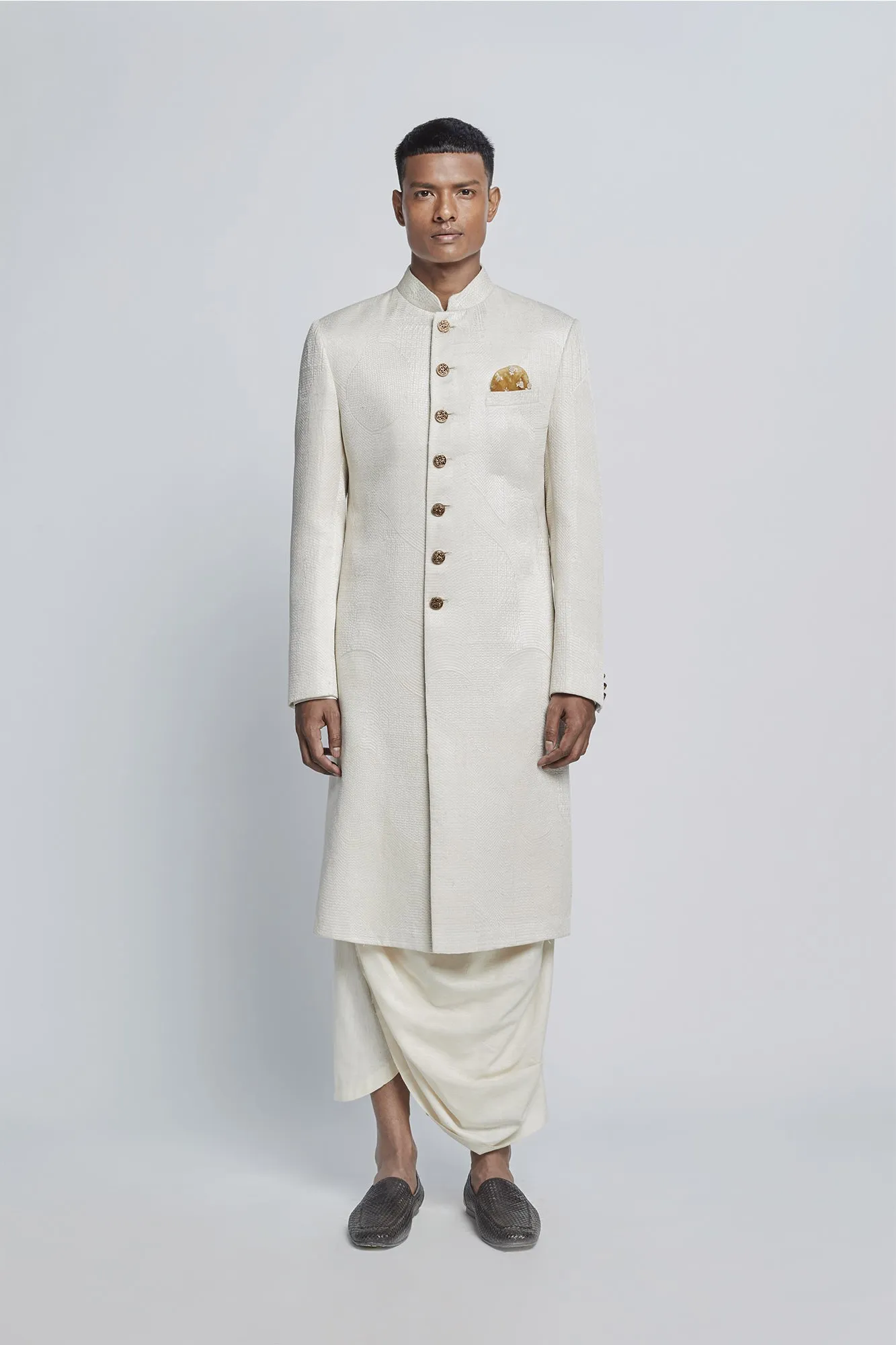 Kantha Texture Sherwani Set