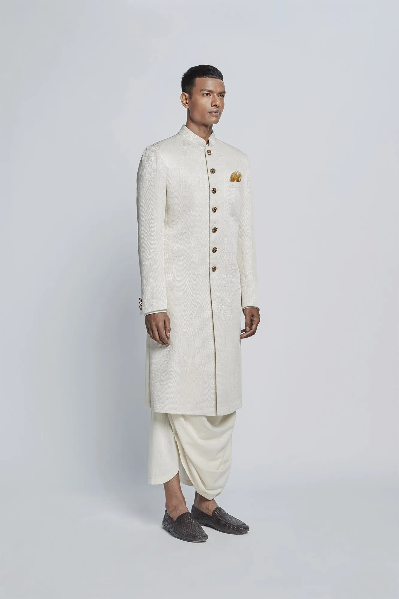 Kantha Texture Sherwani Set