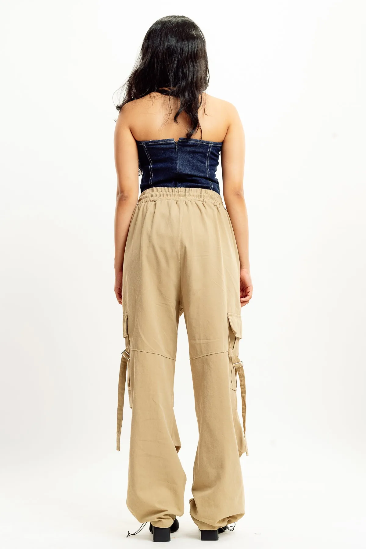 Khaki Street Style Cargo Pant