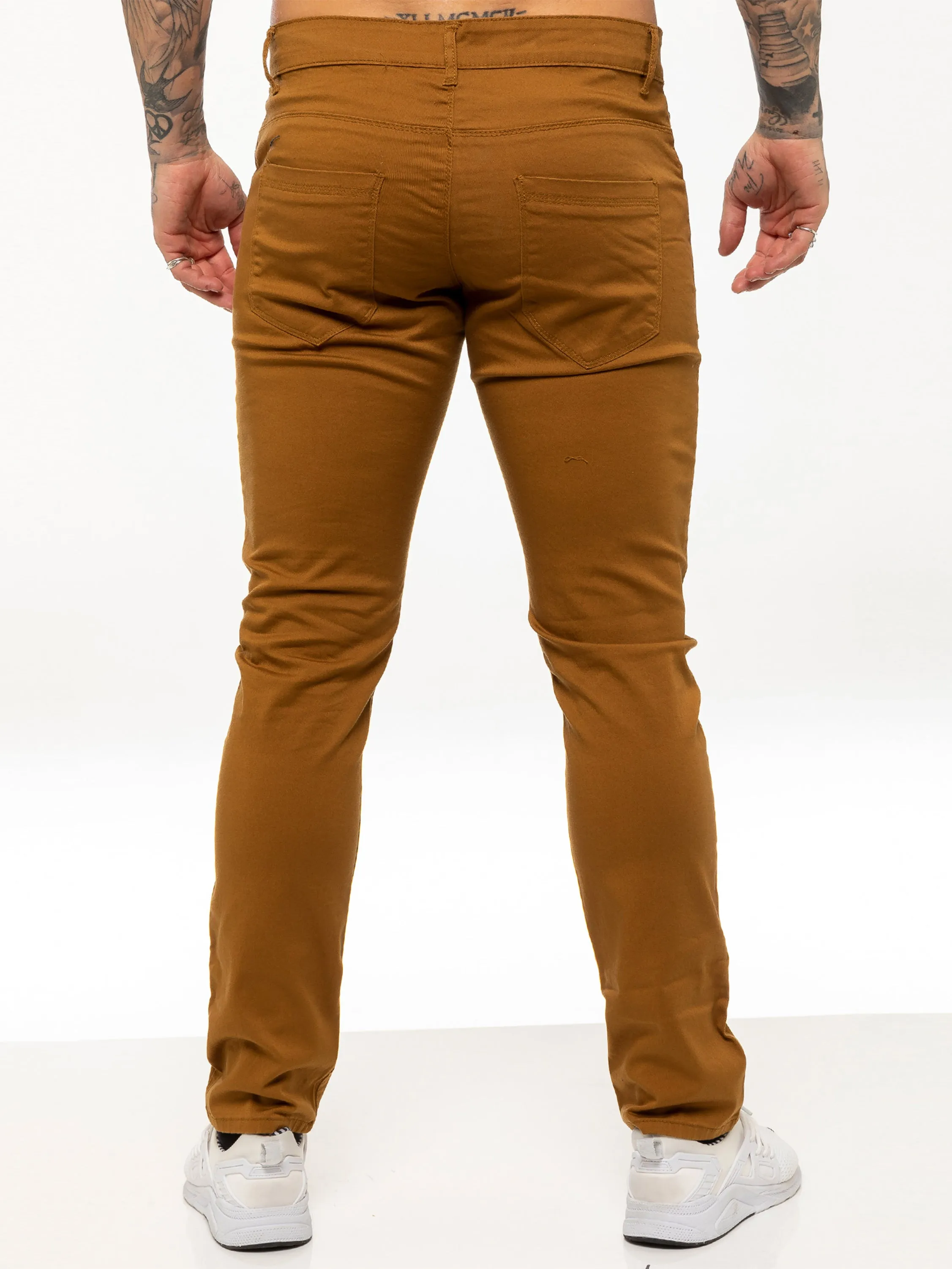 Kruze | Mens Slim Fit Stretch Chinos