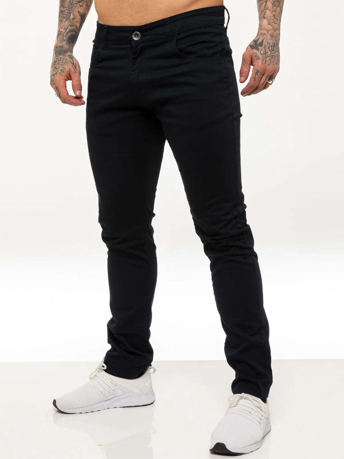 Kruze | Mens Slim Fit Stretch Chinos