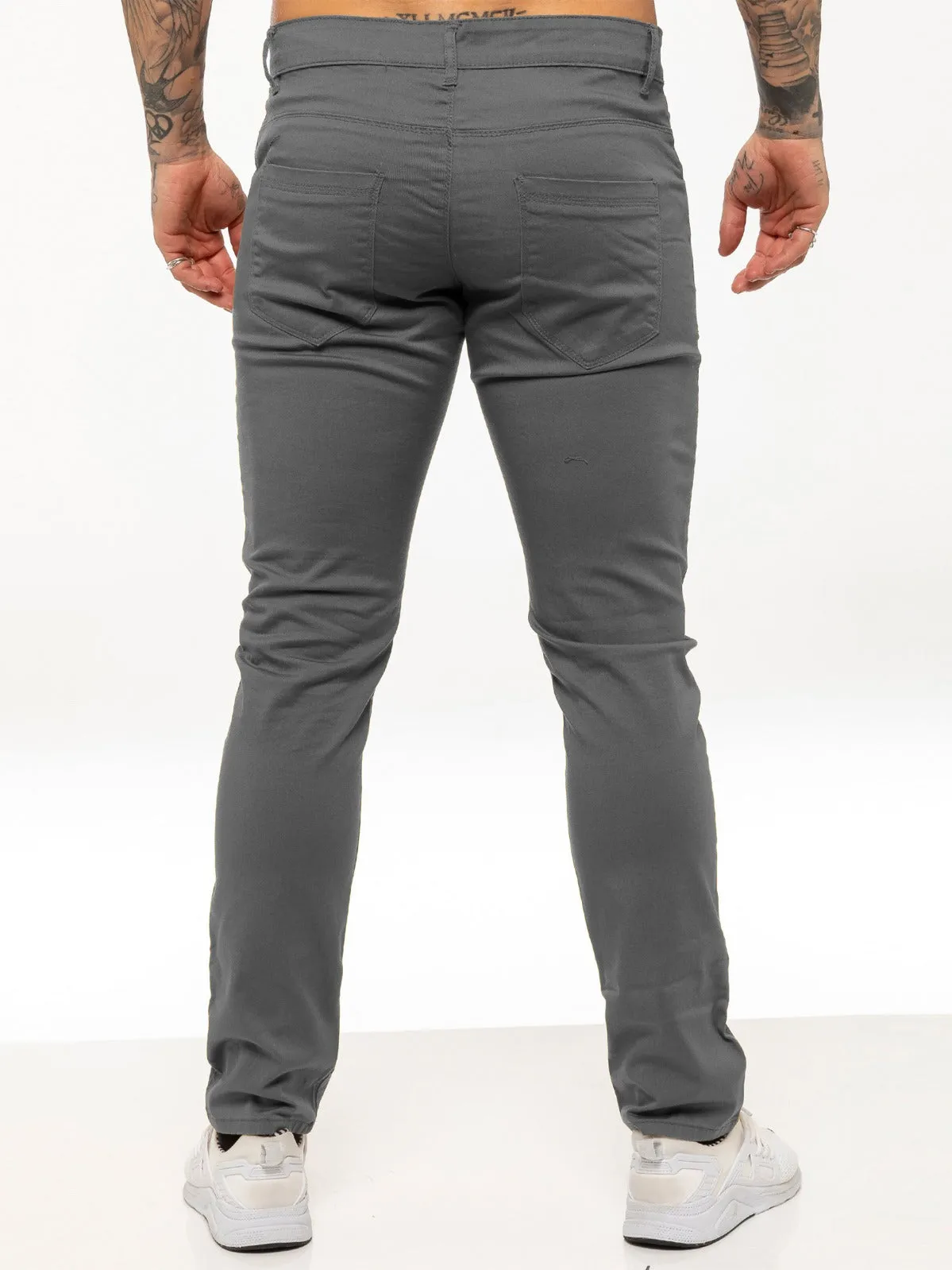 Kruze | Mens Slim Fit Stretch Chinos