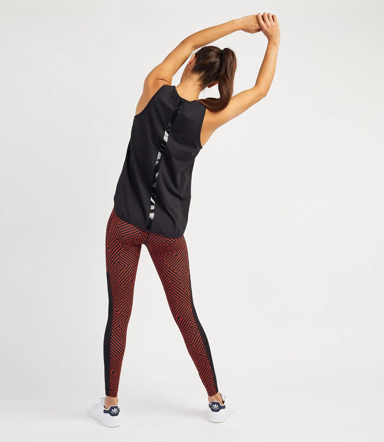 Laura Padel Leggings - Black/Flame Print