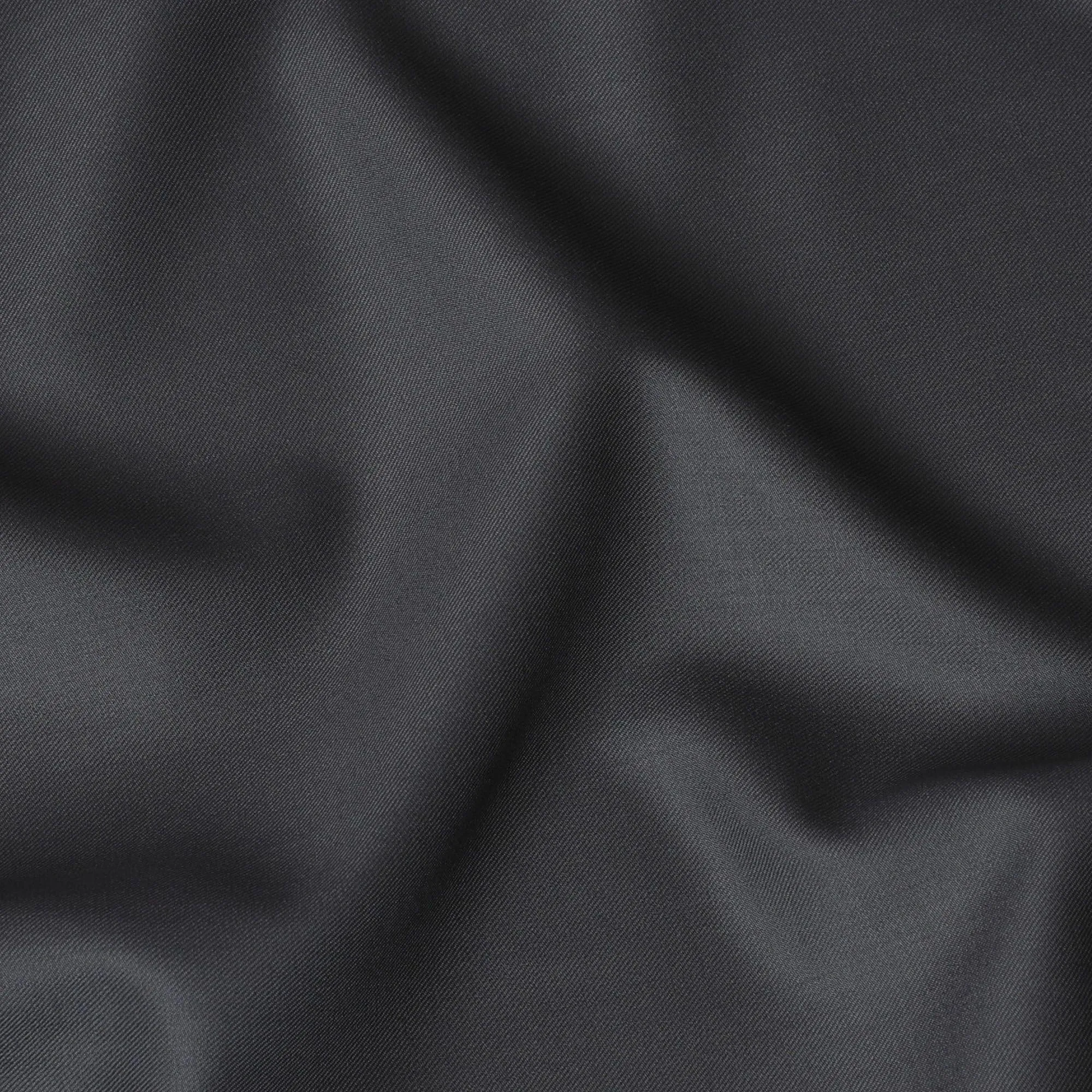 Lava grey plain Premium pure English super 180's all wool and cashmere suiting fabric-D14826