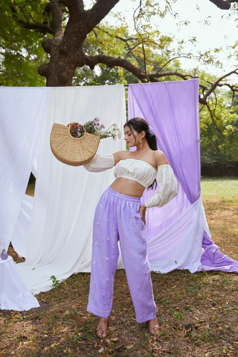 Lavender Ash Linen Trousers