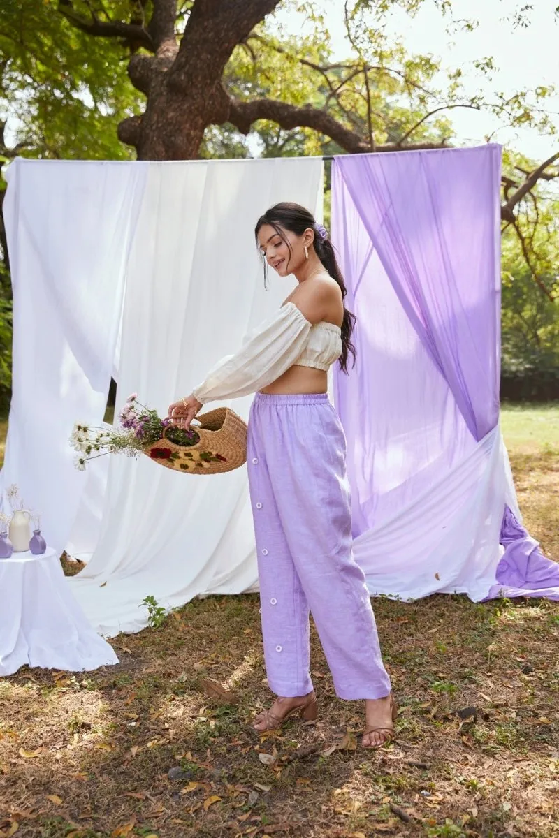 Lavender Ash Linen Trousers