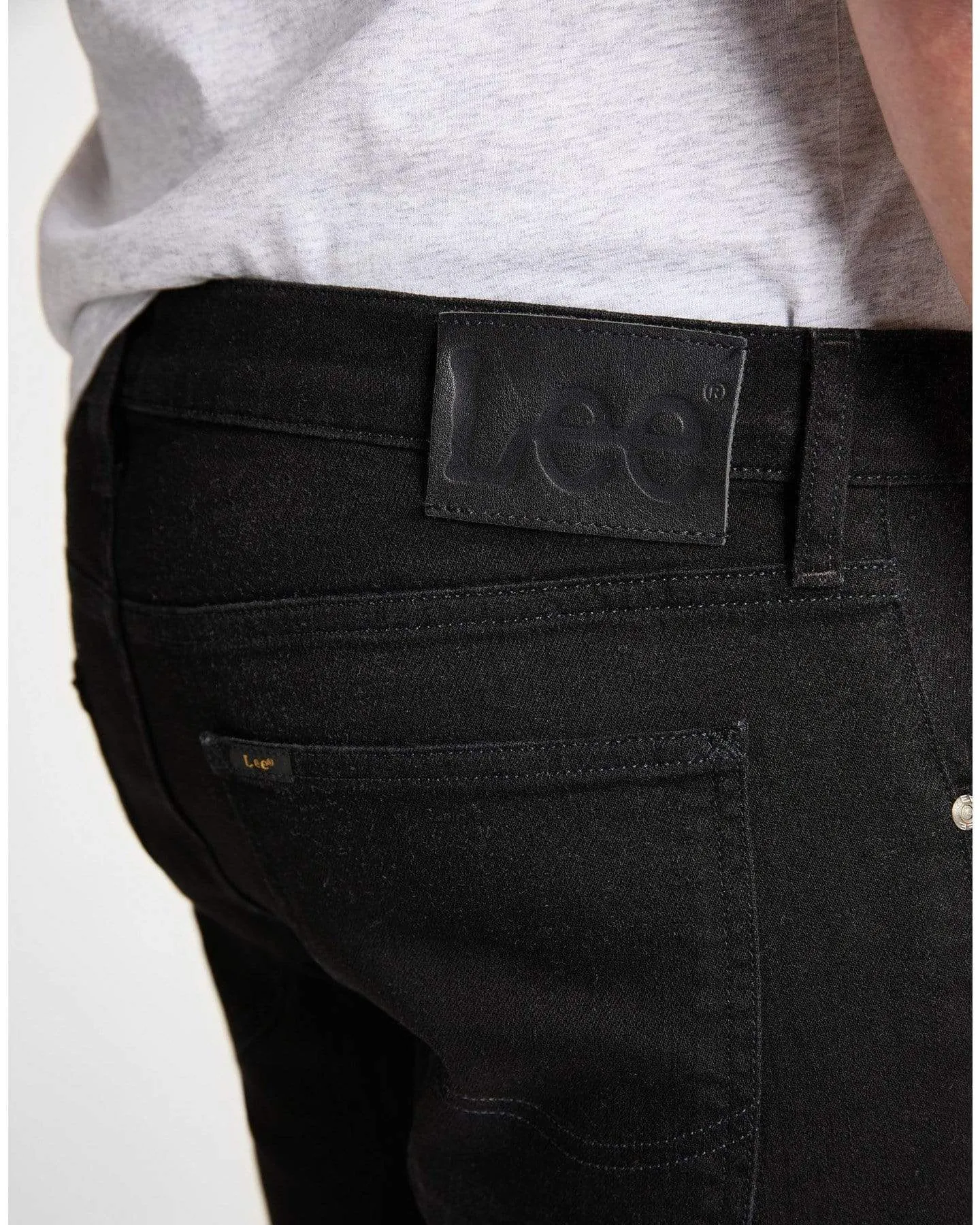 Lee Luke Slim Tapered Mens Jeans - Clean Black