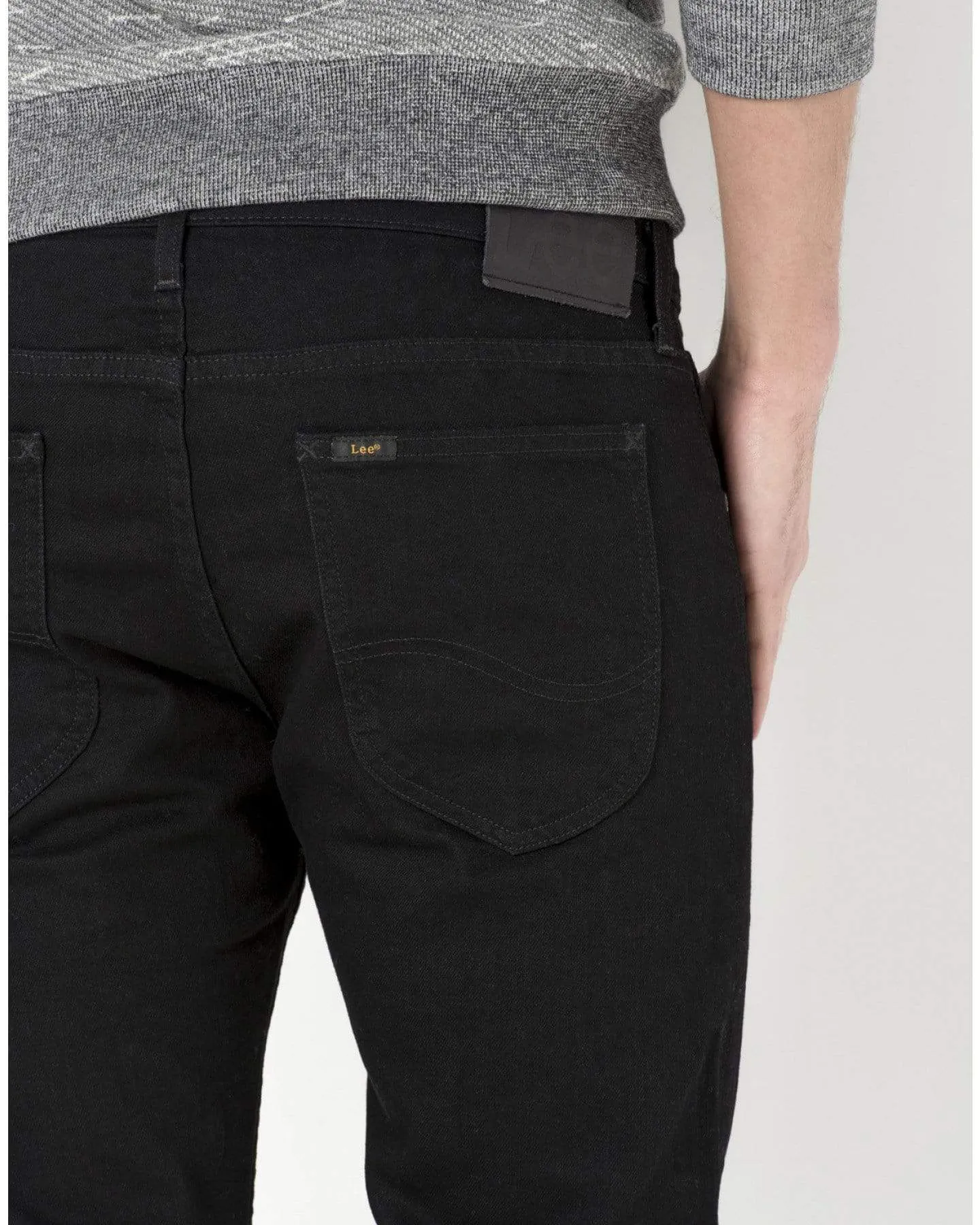 Lee Luke Slim Tapered Mens Jeans - Clean Black