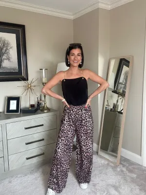 Leopard print trousers