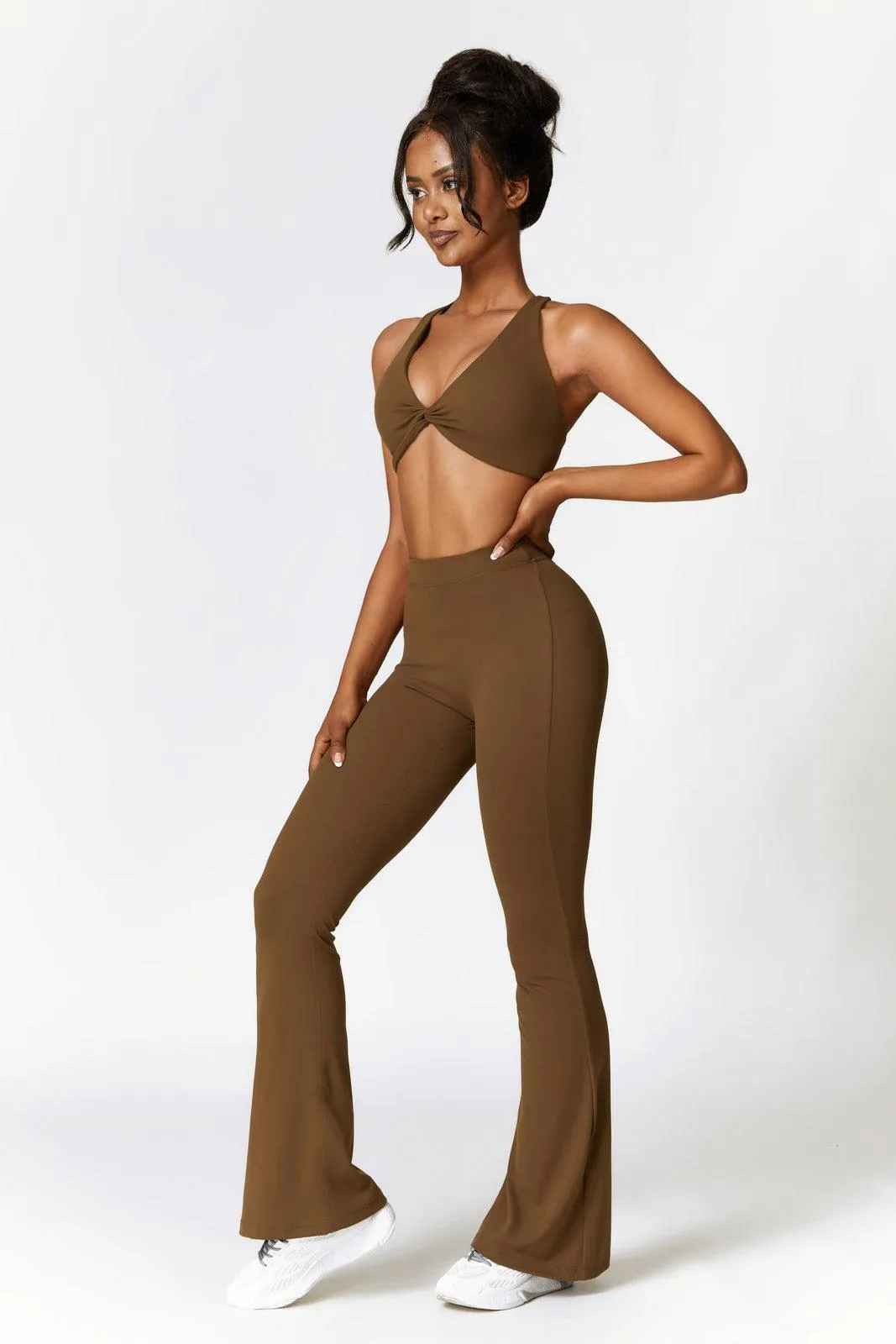 Lilah Flare Leggings - Mocha (FINAL SALE)