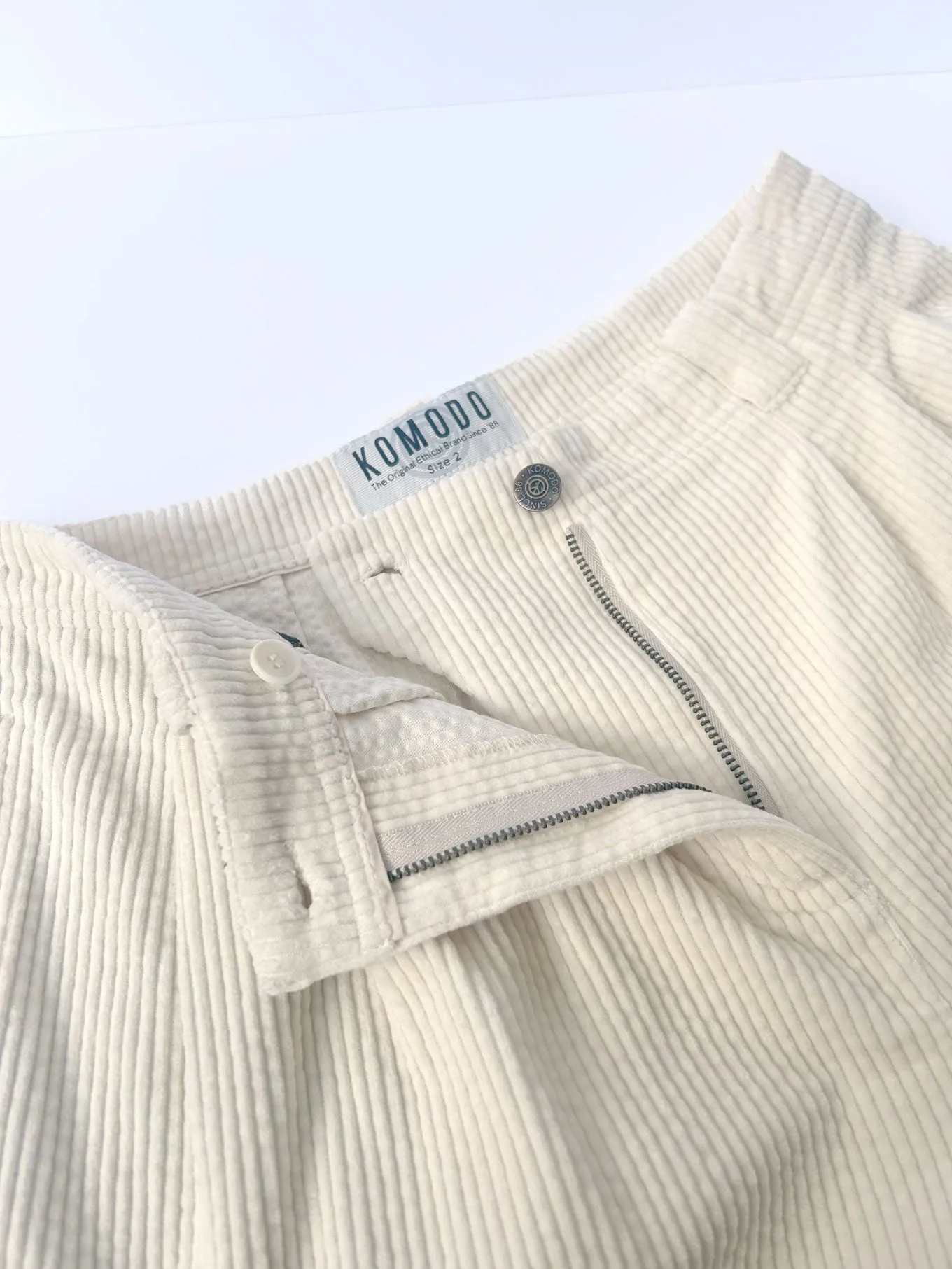 LOLA Organic Cotton Corduroy Trouser - Winter White