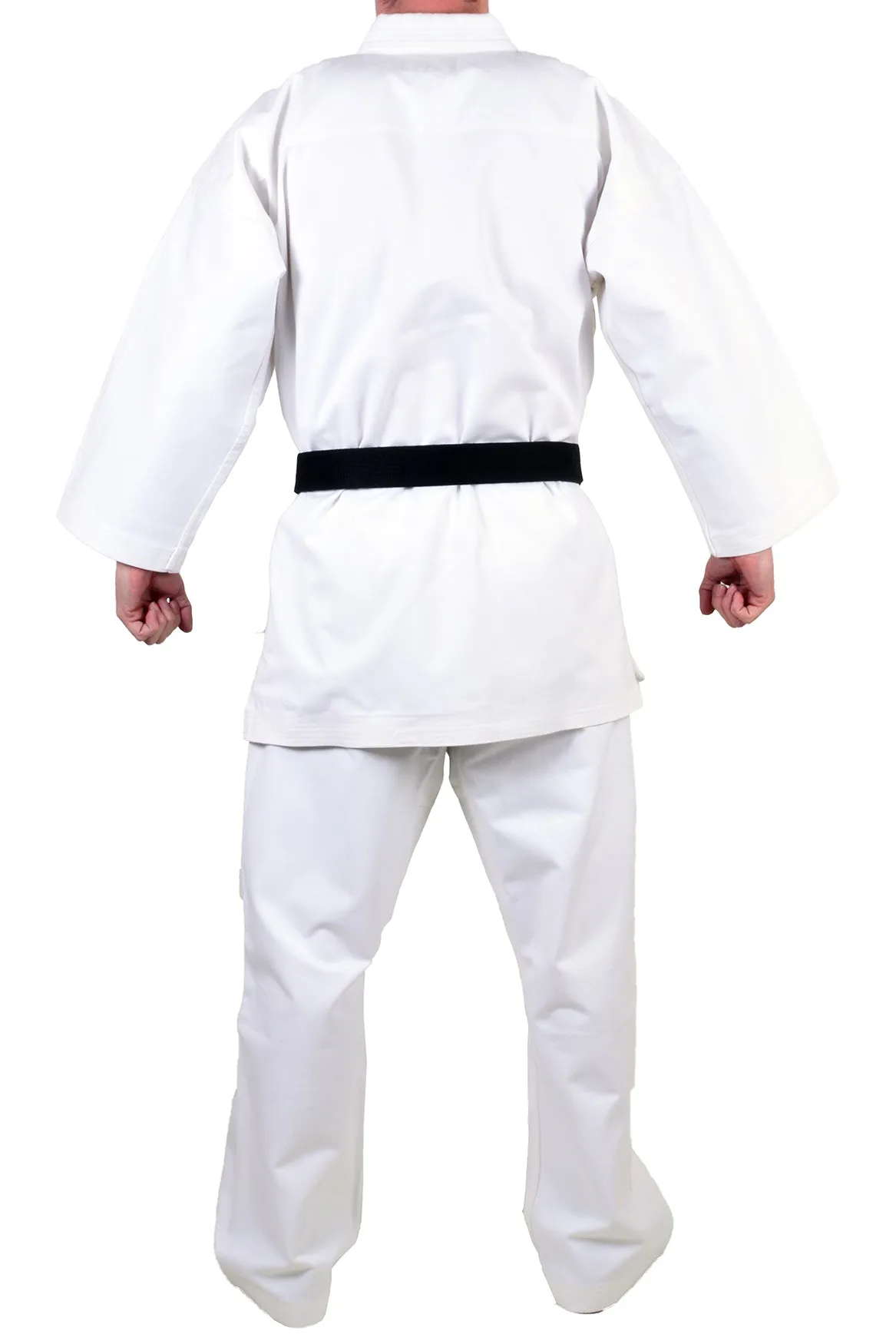 MAR-013A | White Karate Competition Uniform - European Style (12oz Canvas Fabric)