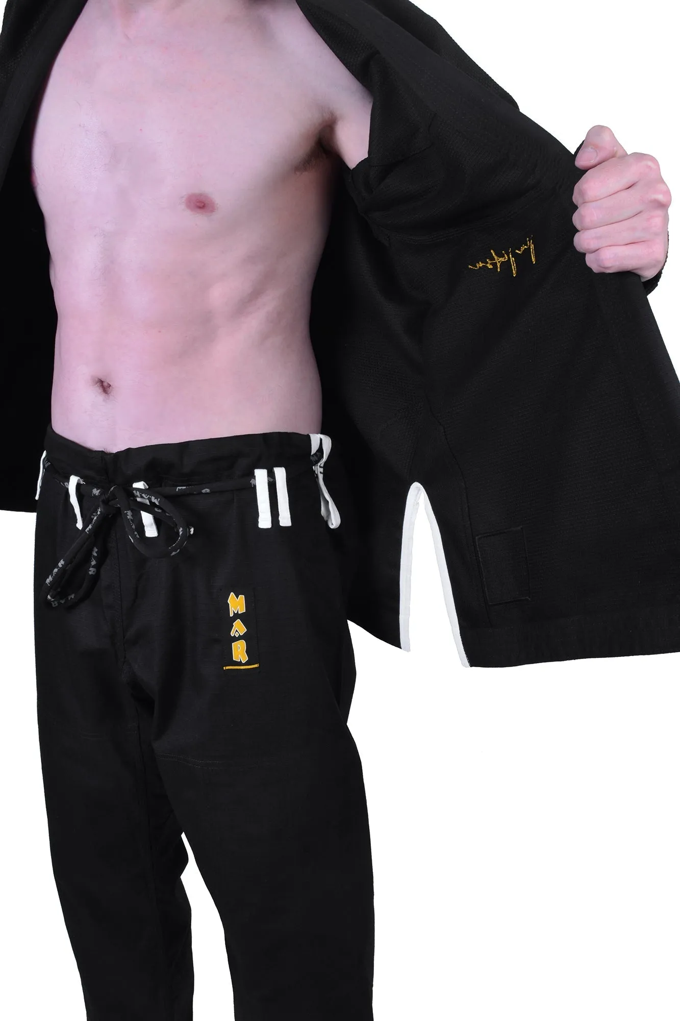 MAR-063B | Black Brazilian Jiu-Jitsu Uniform - 480gsm