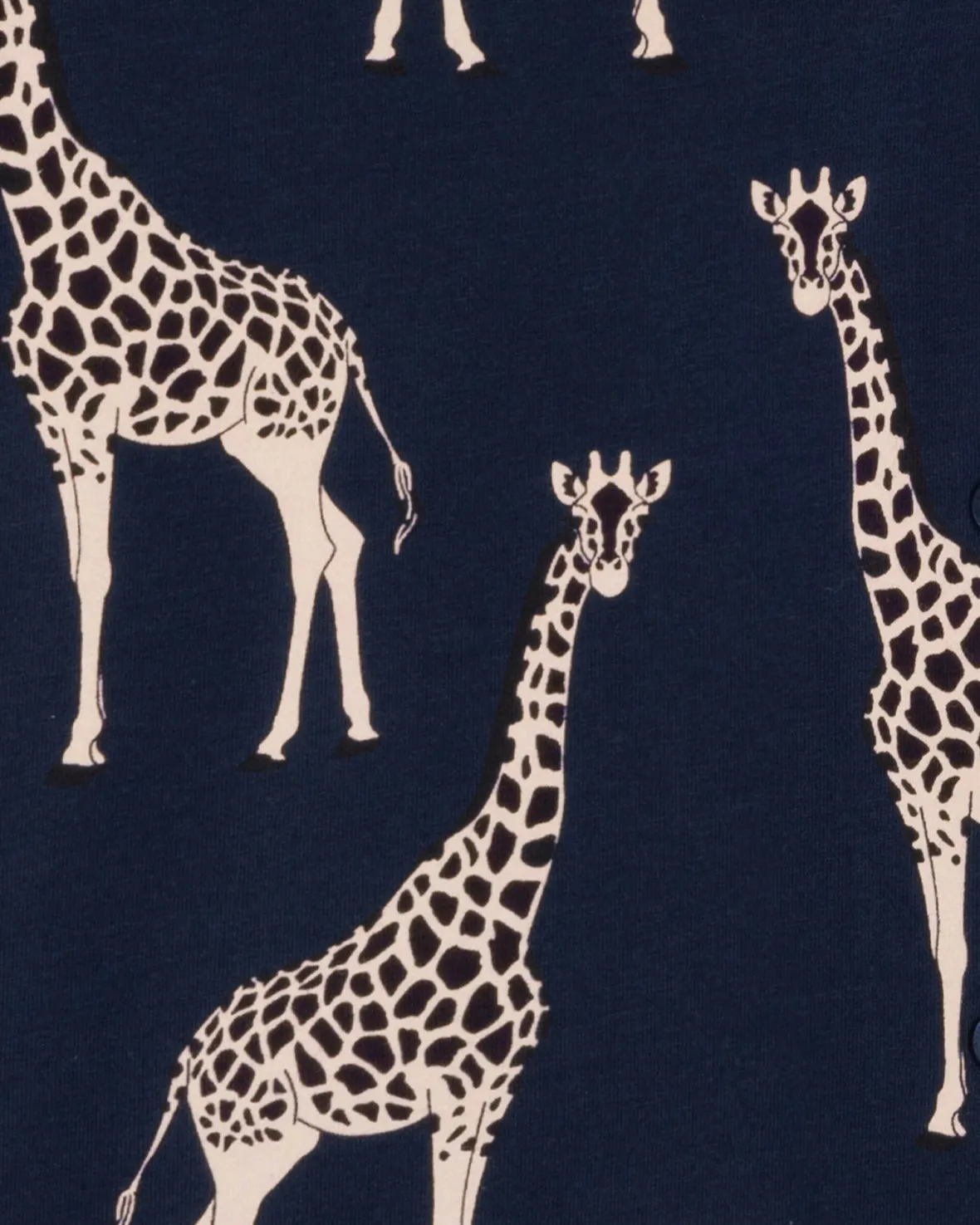 Maternity Organic Cotton Giraffe Print Long Pyjama Set - Navy