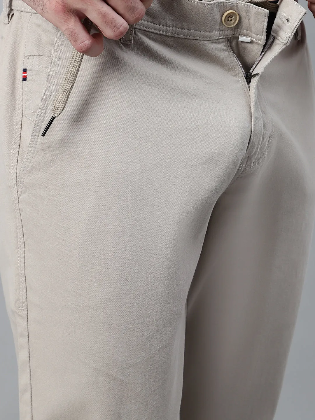 Men's Beige Solid Casual Jogger